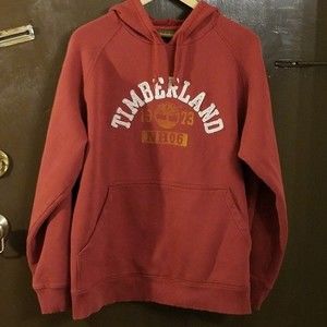 Timberland Medium Burgundy Hoodie Retro Sweatshirt
